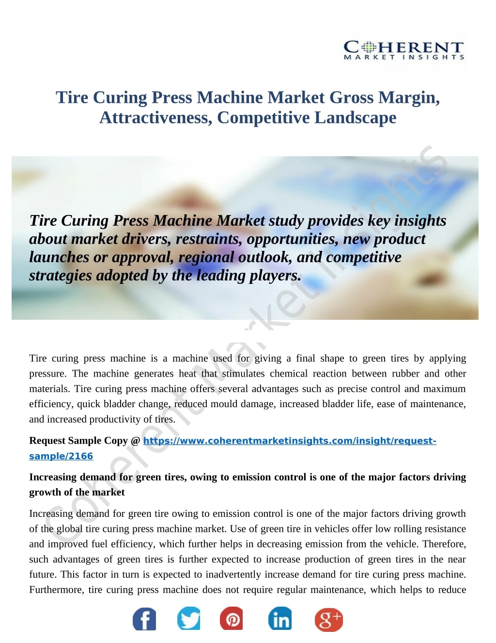 tire curing press machine market gross margin