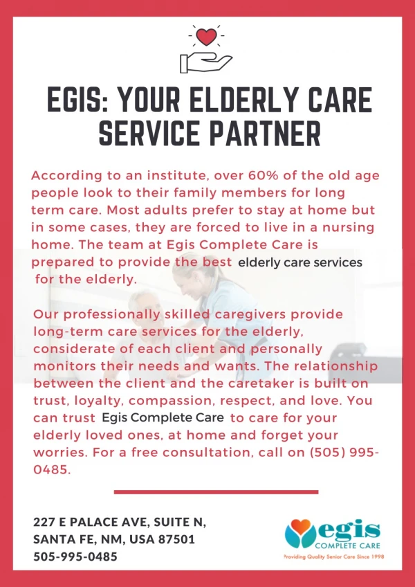 Egis: Your Elderly Care Service Partner