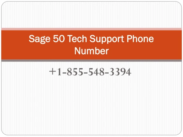 Sage 50 Tech Support Phone Number