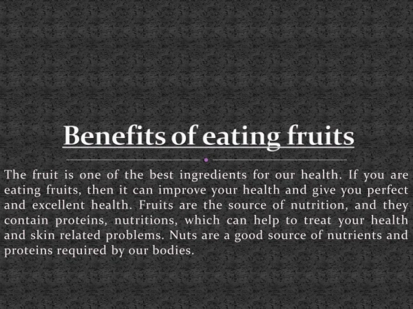 Benefits of Eating Fruits for Skin and Hair