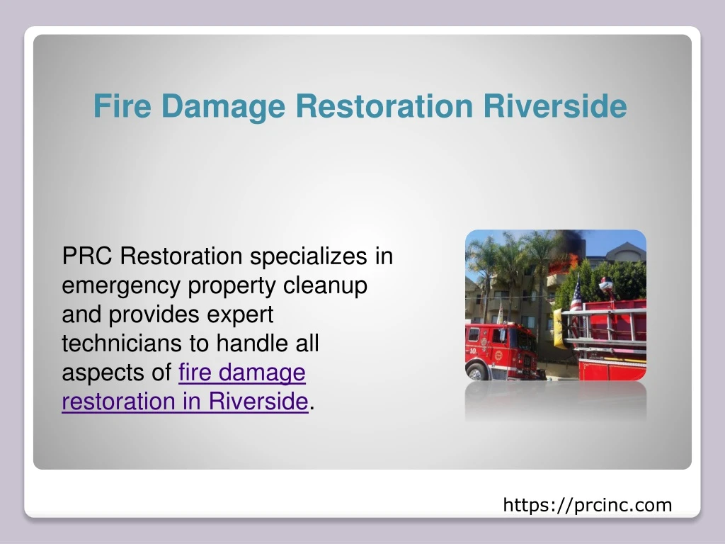 fire damage restoration riverside