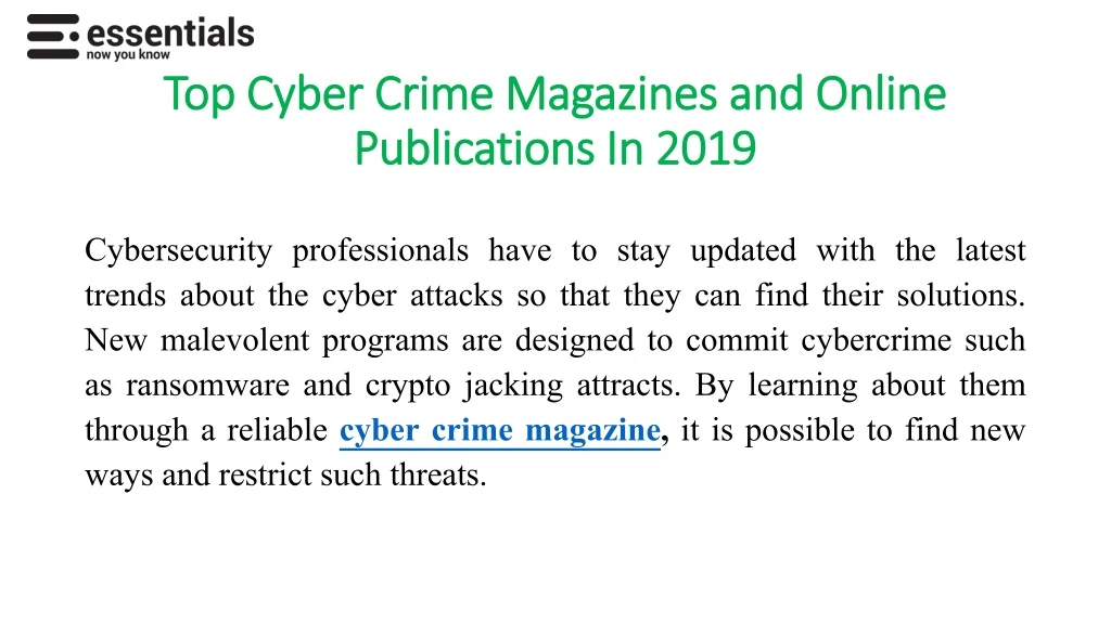 top cyber crime magazines and online publications in 2019