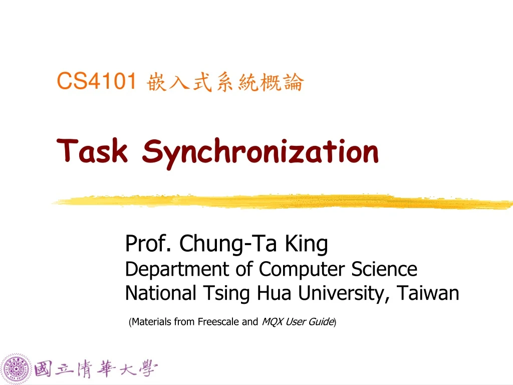 cs4101 task synchronization