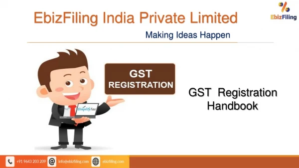 Online GST Registration @ ebizfiling.com