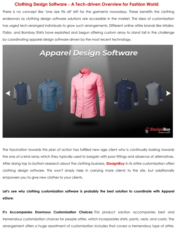 Clothing Design Software - A Tech-driven Overview for Fashion World