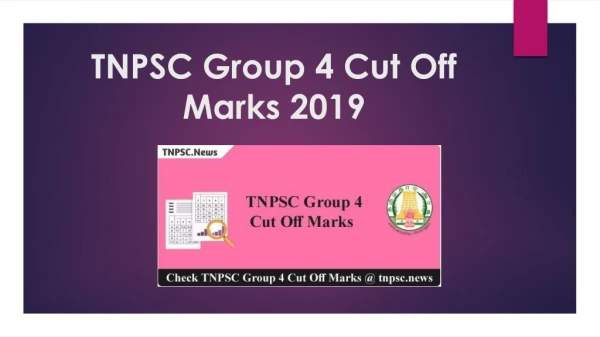 TNPSC Group 4 Cut off Marks 2019 - Check Group IV Exam Score Card
