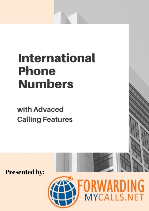International Phone Numbers with Advanced Calling Features