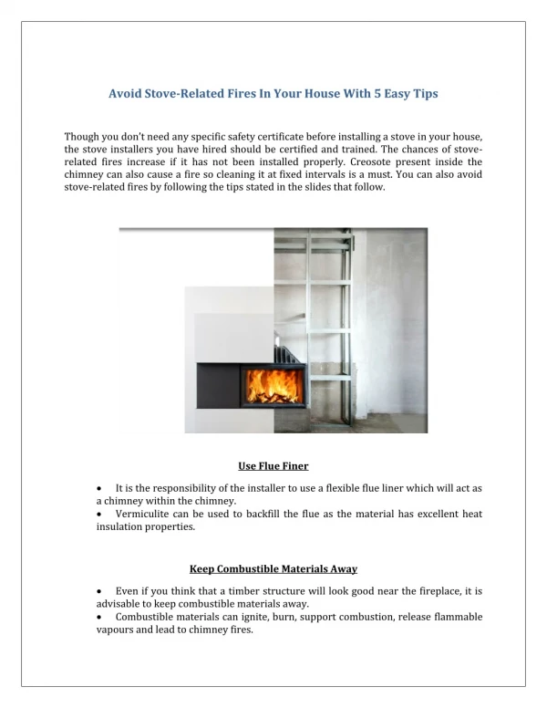 Avoid Stove-Related Fires In Your House With 5 Easy Tips