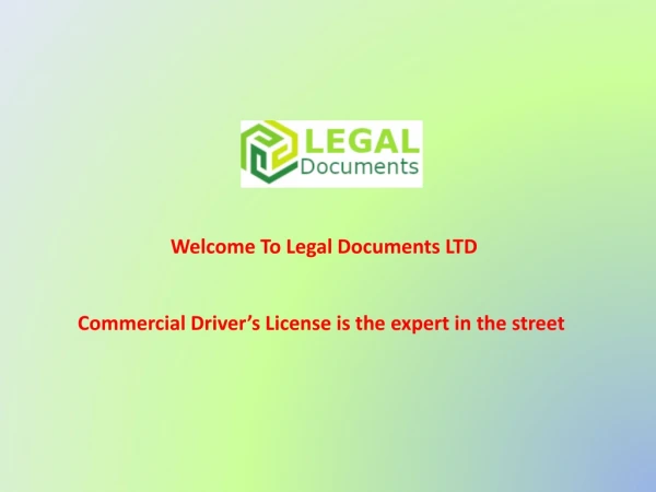 Commercial Driver’s License is the expert in the street
