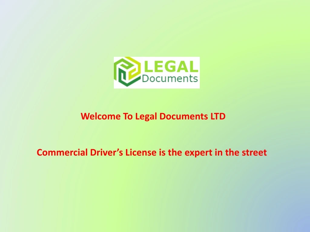 welcome to legal documents ltd