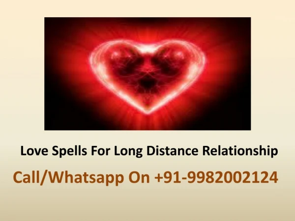 Love Spells For Long Distance Relationship
