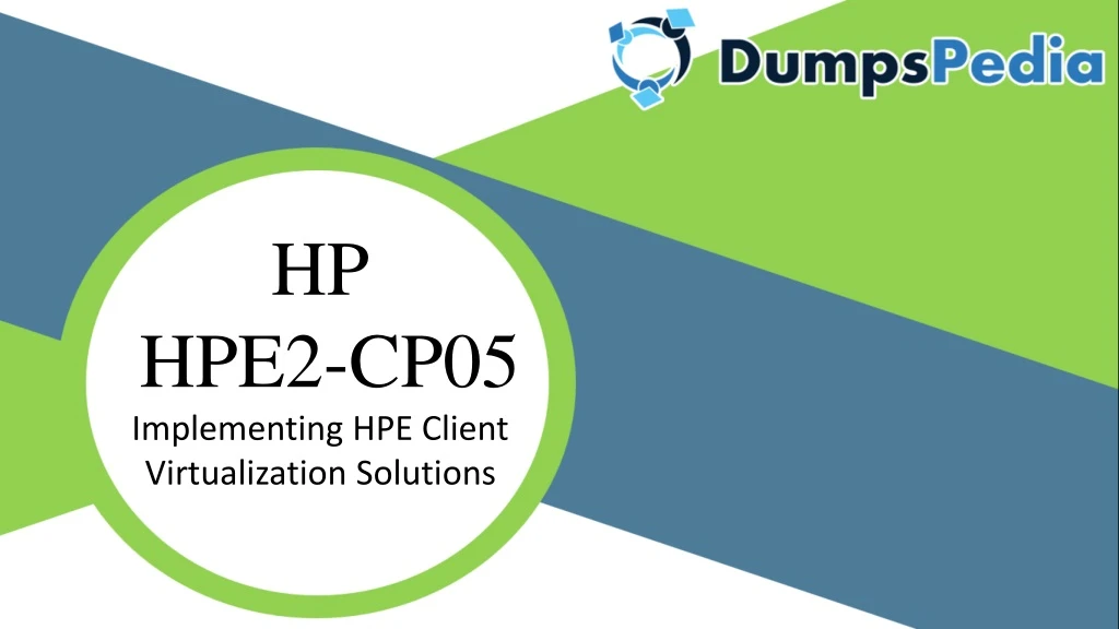 hp hpe2 cp05 implementing hpe client