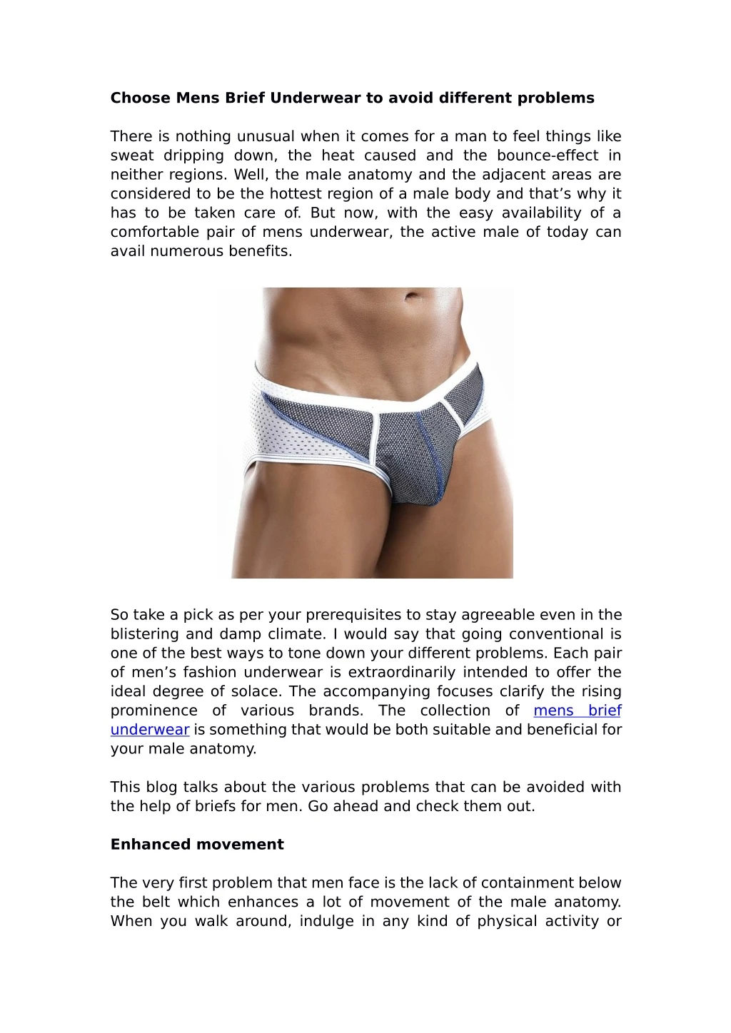 choose mens brief underwear to avoid different