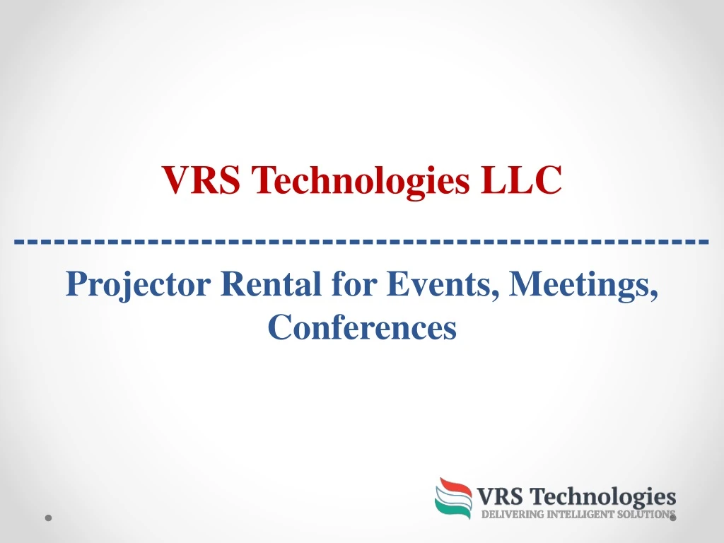 vrs technologies llc projector rental for events meetings conferences