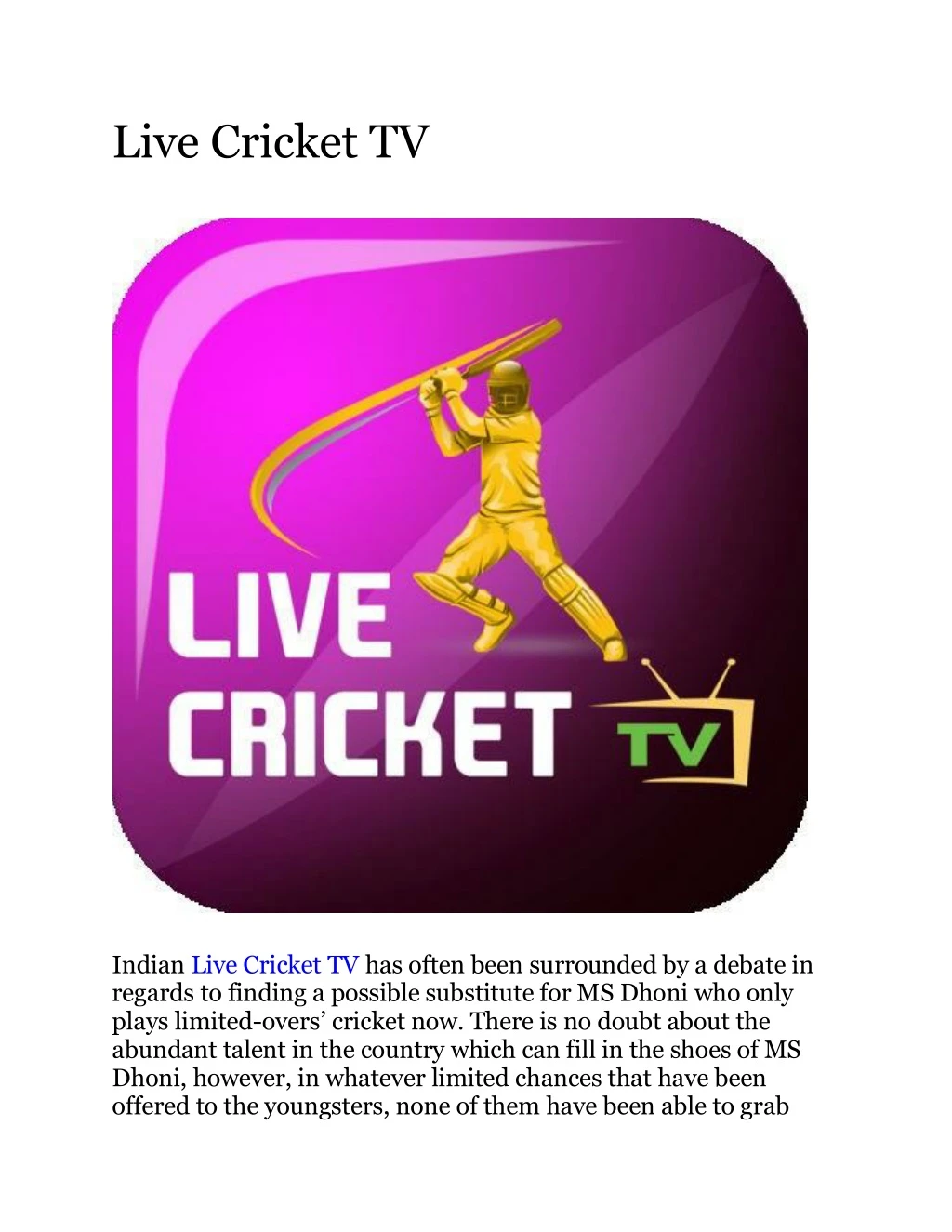 live cricket tv