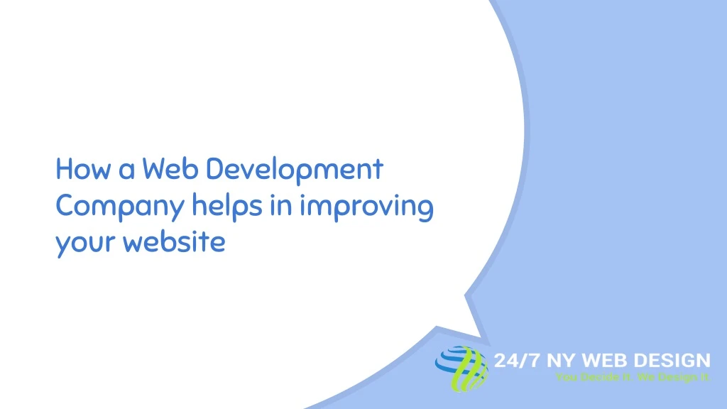 how a web development company helps in improving