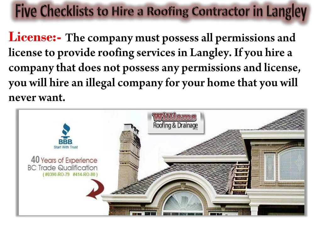 five checklists to hire a roofing contractor