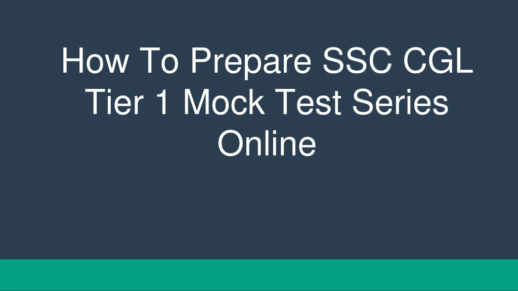 how to prepare ssc cgl tier 1 mock test series online