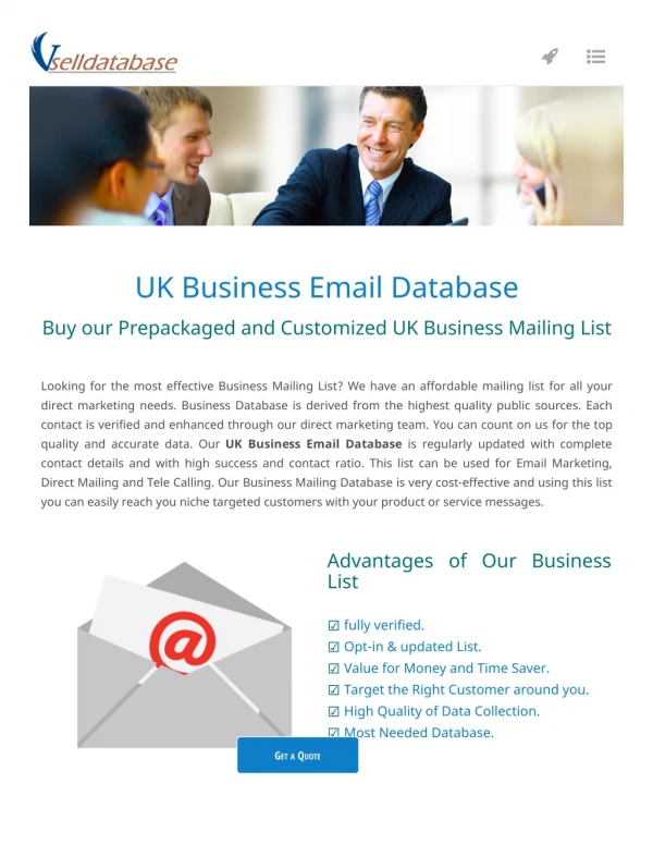 UK Business User Email List- USA
