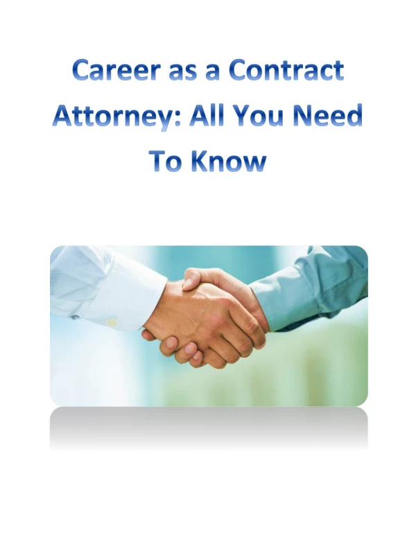 Career as a Contract Attorney: All You Need To Know