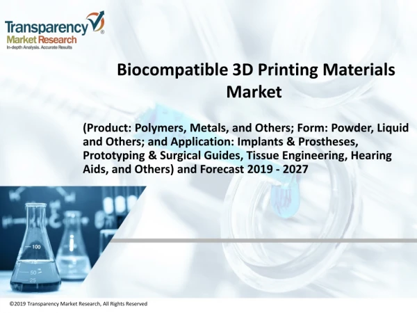 Biocompatible 3D Printing Materials Market -Global Industry Analysis, Size, Share, Growth, Trends, and Forecast 2019 - 2