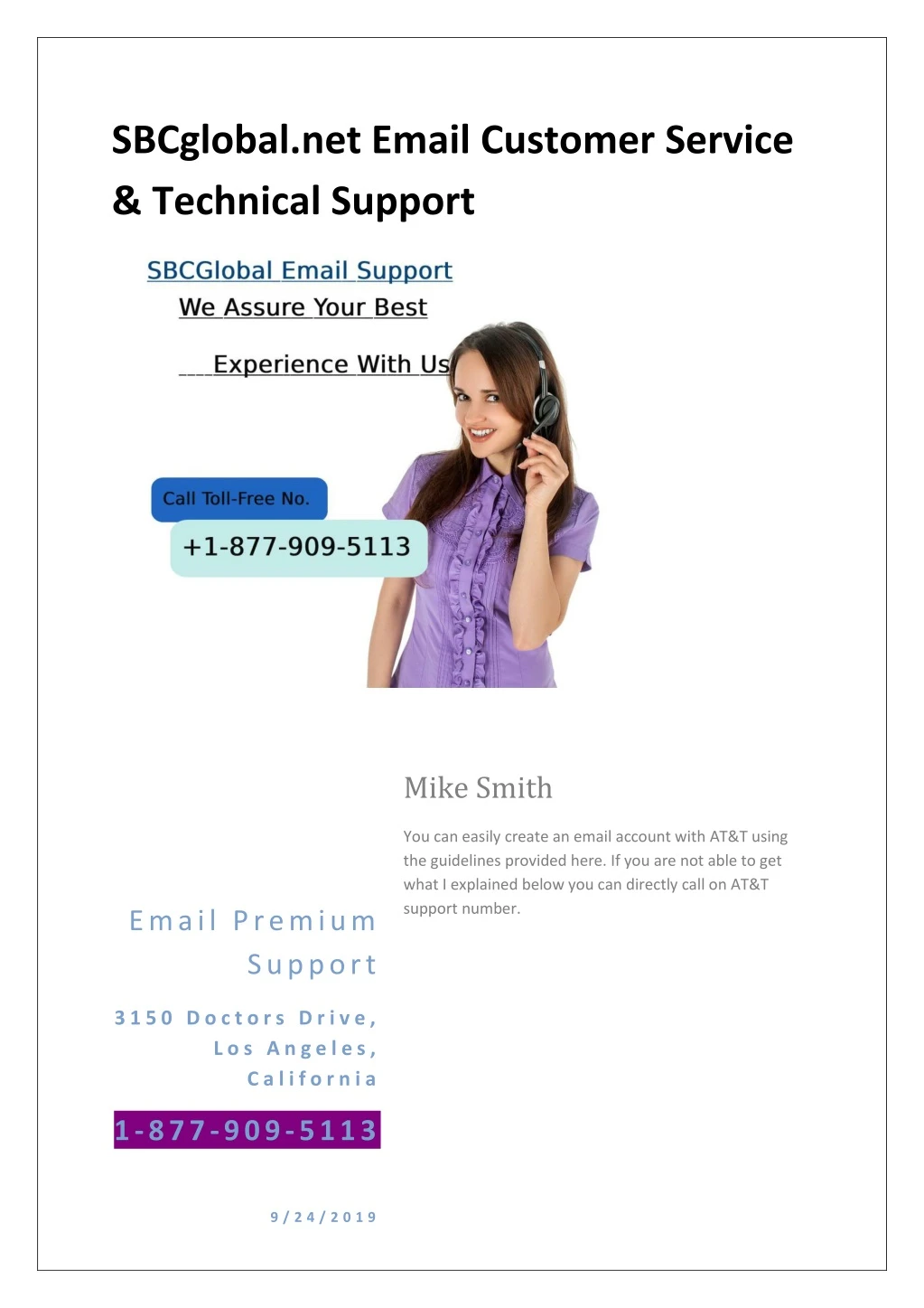 sbcglobal net email customer service technical
