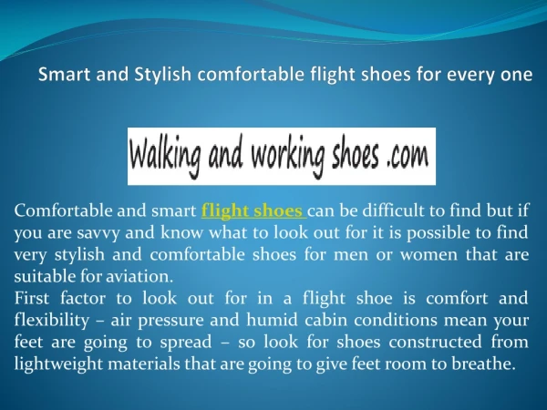 Smart and Stylish comfortable flight shoes for every one