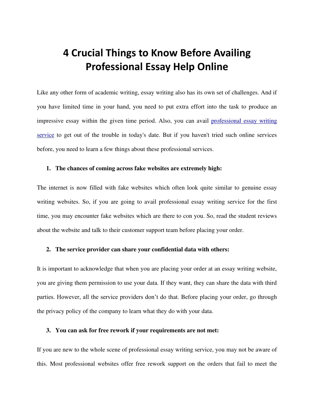 4 crucial things to know before availing