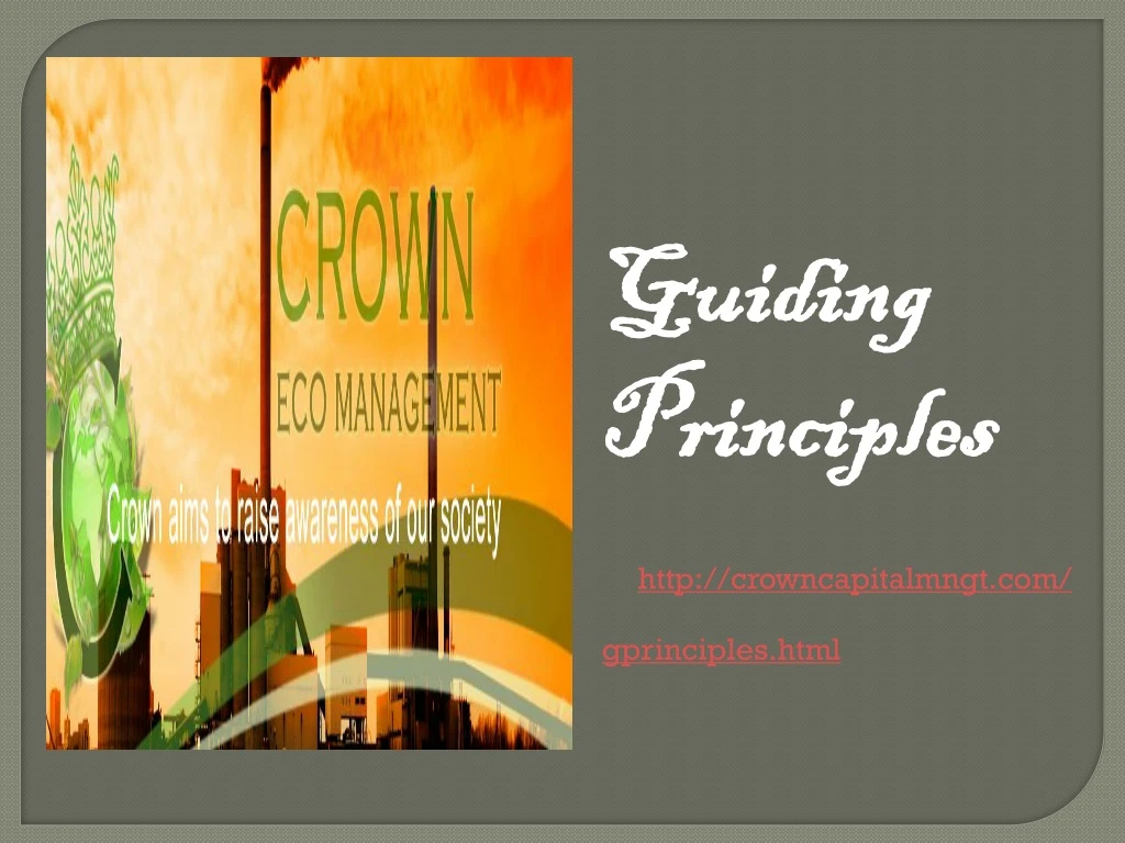 guiding principles http crowncapitalmngt