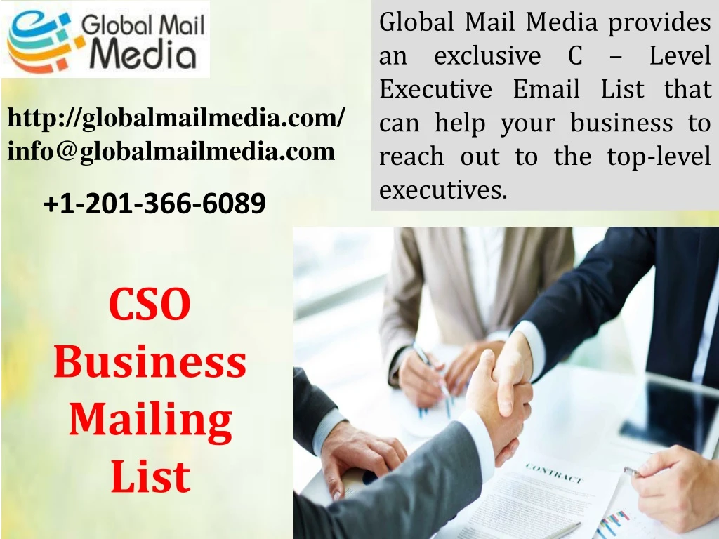 global mail media provides an exclusive c level