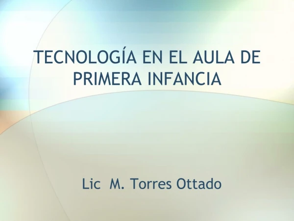 tecnolog a en el aula de primera infancia