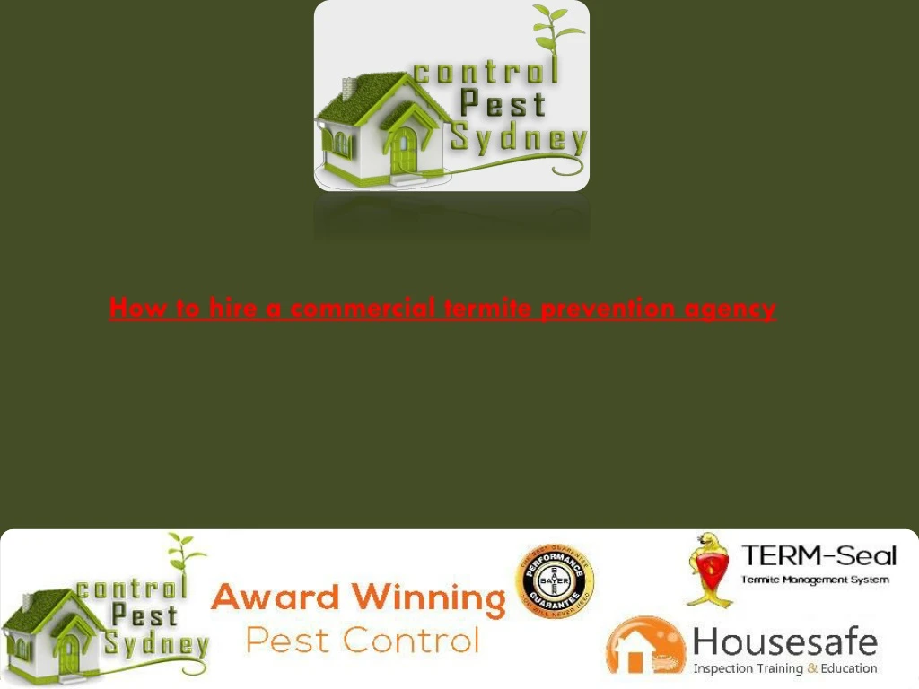 how to hire a commercial termite prevention agency