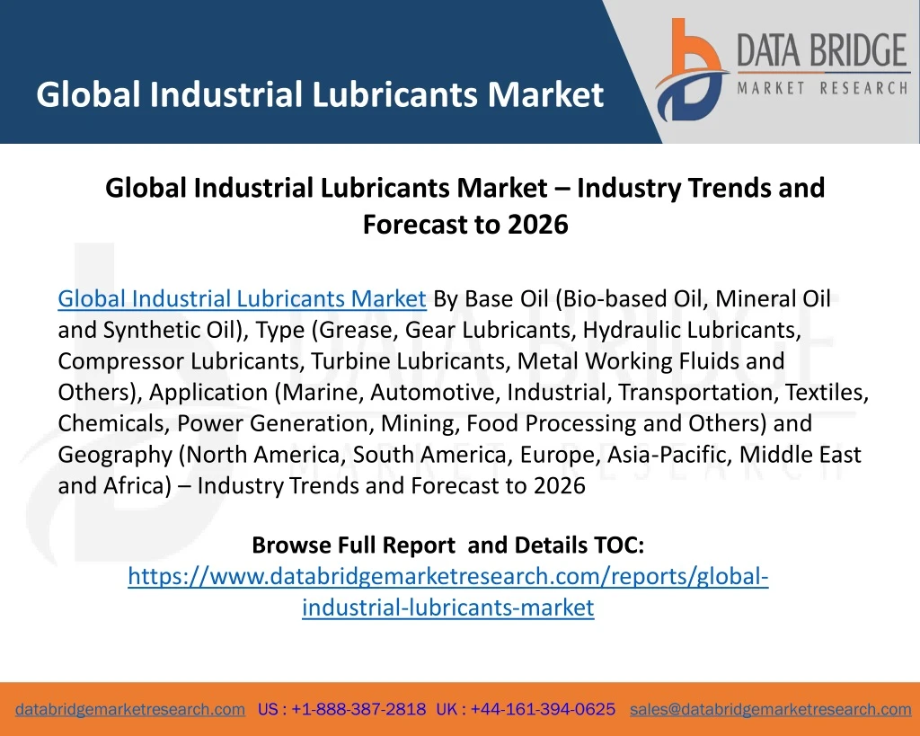global industrial lubricants market