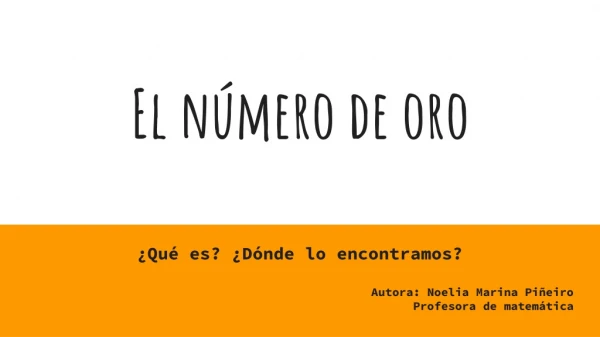el n mero de oro
