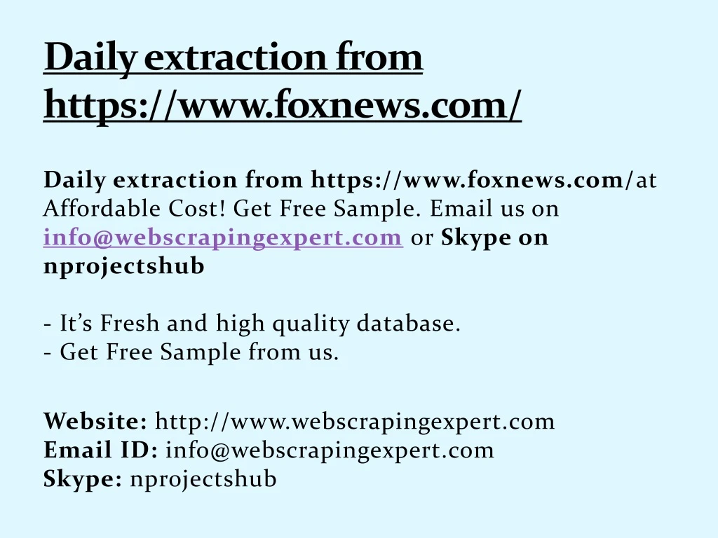daily extraction from https www foxnews com