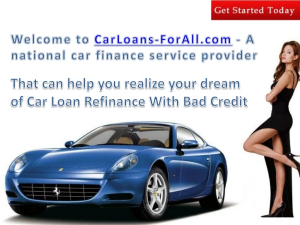 car loan refinance with bad credit