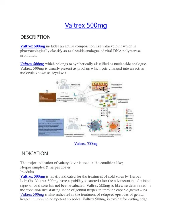 valtrex 500mg tablet - uses,side effects,price | MHP