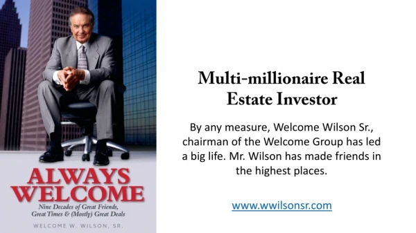Multi-millionaire Real Estate Investor