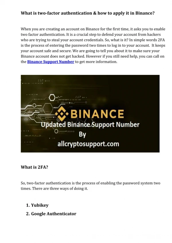 What Is Two-Factor Authentication & How To Apply It In Binance?