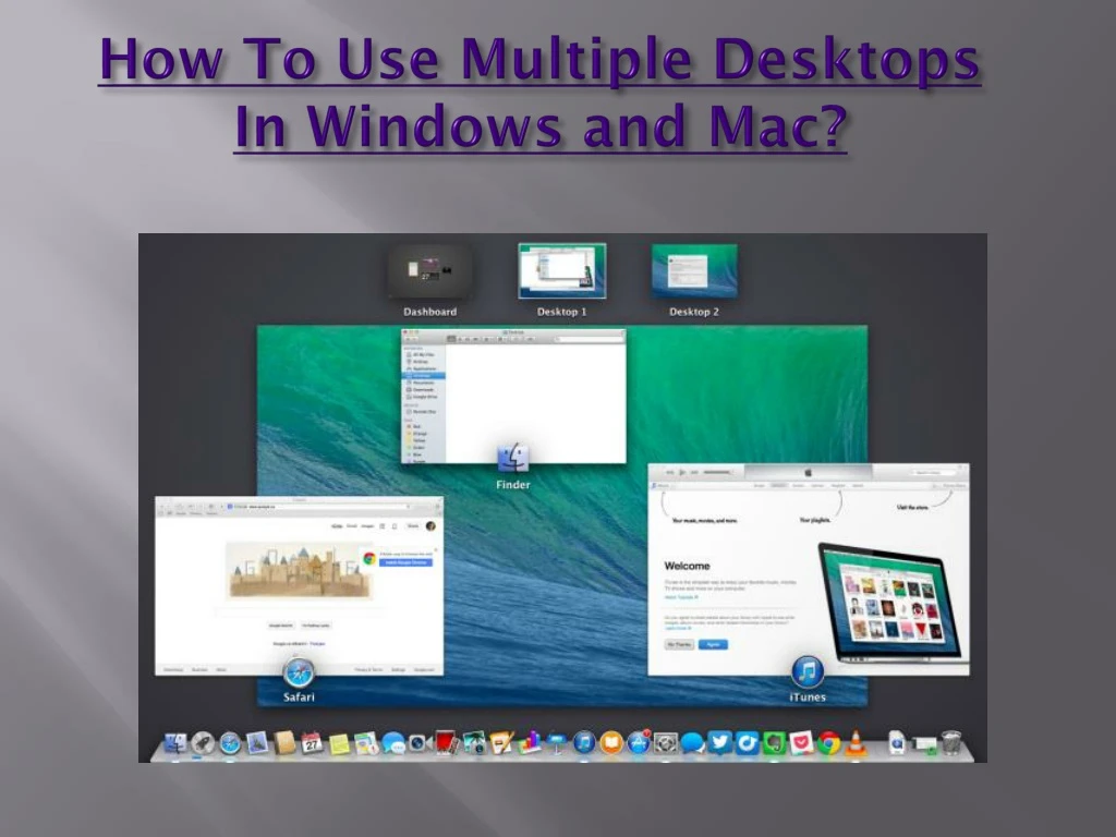 how to use multiple desktops in windows and mac