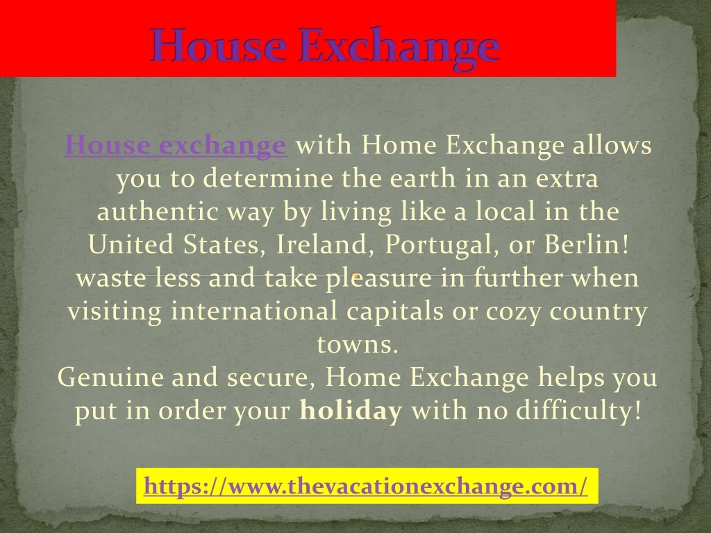 house exchange