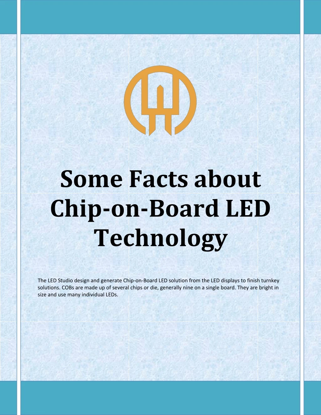 some facts about chip on board led technology
