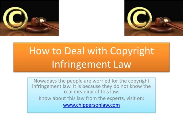 How to Deal with Copyright Infringement Law