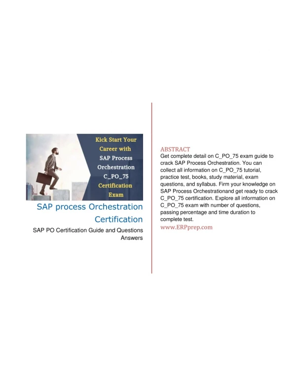 [PDF] SAP PO Certification Guide and Latest Questions Answers