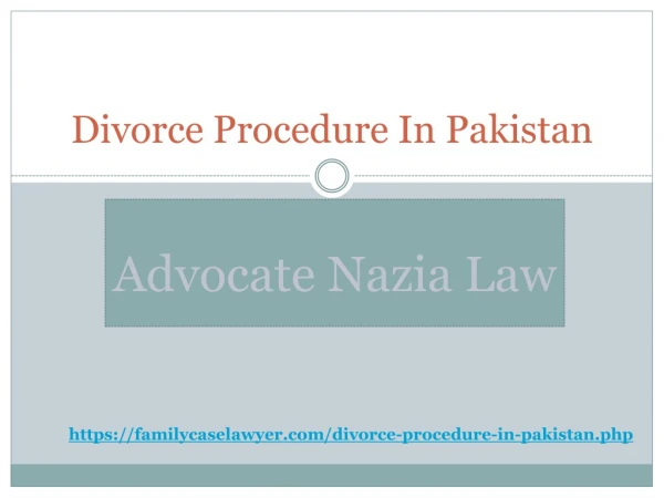 Divorce procedure In Lahore Pakistan - Female Lawyer In Pakistan