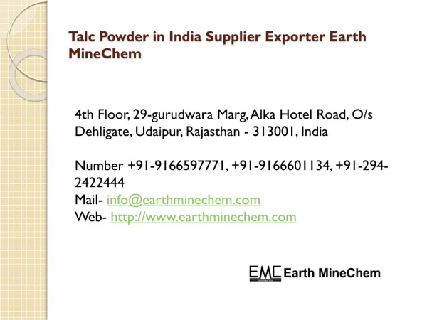 Talc powder in India is fine and smooth, and is high-temperature disinfection treated, can effectively absorb the redun