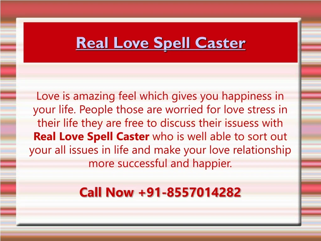 real love spell caster
