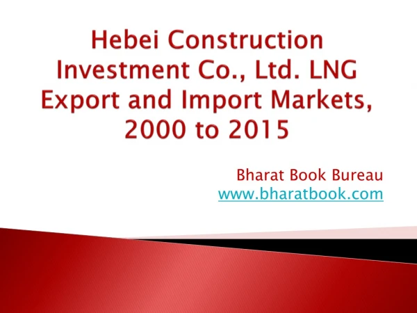 Hebei Construction Investment Co., Ltd. LNG Export and Import Markets, 2000 to 2015