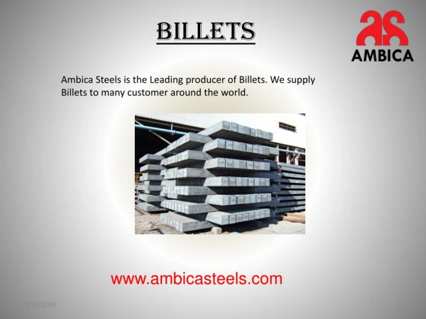 The Leading Producer & Supplier of Stainless Steel Billets in India