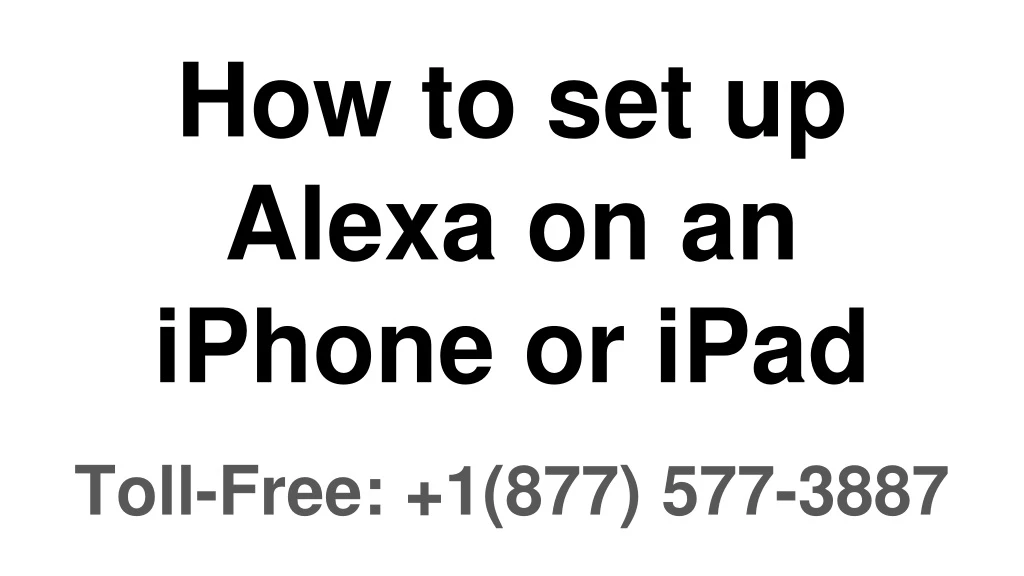 how to set up alexa on an iphone or ipad